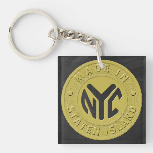 Porte-clés Fait À New York Staten Island (Devant)