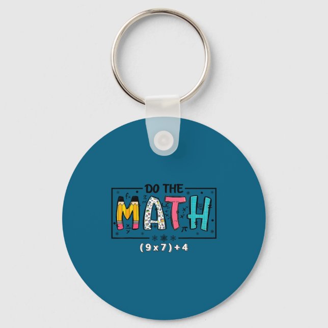 Porte-clés Faites des maths drôles 67 Prof de maths Six (Recto)