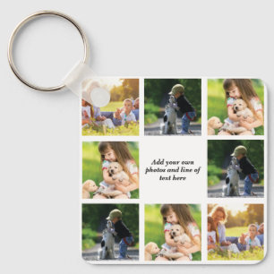 Porte-clés Faites votre propre collage photo et texte