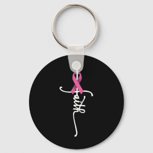 Porte-clés Faith Cross Guerrier Survivant Pink Ribbon Breast