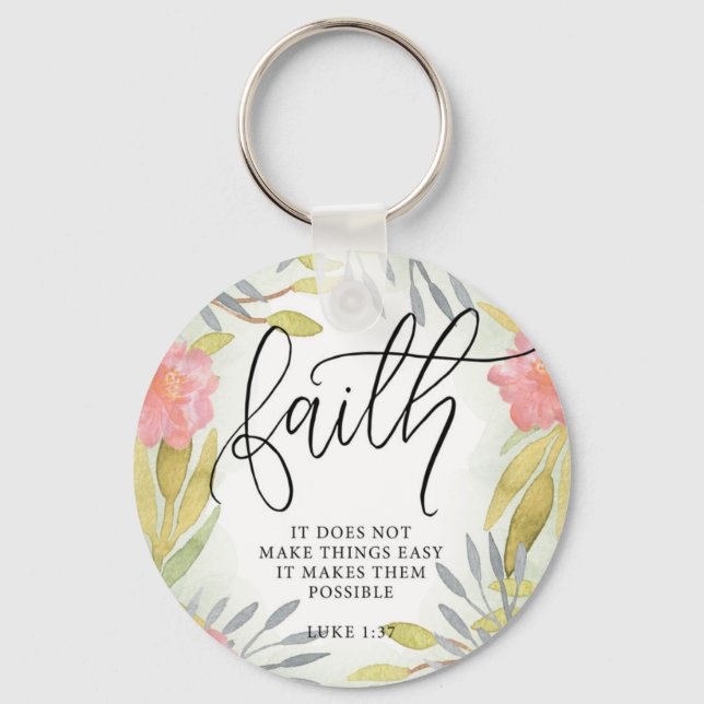 Porte-clés Faith Don Inspirationnel (Recto)