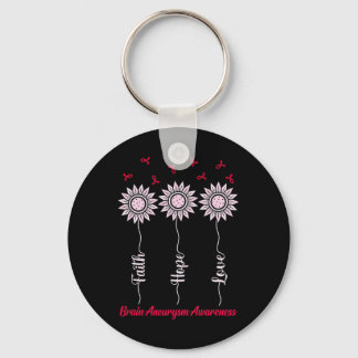 Porte-clés Faith Hope Cerveau Aneurysme Sensibilisation Mois