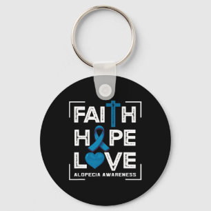 Porte-clés Faith Hope Love Alopecia Awareness 1