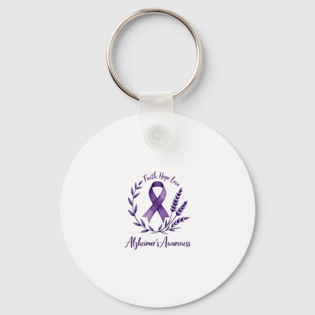 Porte-clés Faith Hope Love Alzheimer's Awareness Dragonfly (1 (Recto)