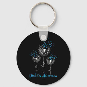 Porte-clés Faith Hope Love Dandelion Flower Diabetes Awards