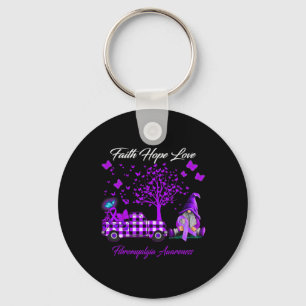 Porte-clés Faith Hope Love Fibromyalgie Cadeaux de sensibilis