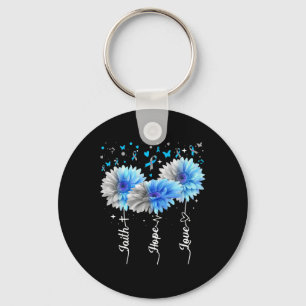 Porte-clés Faith Hope Love mignon Daisy Diabetes Sensibilisat