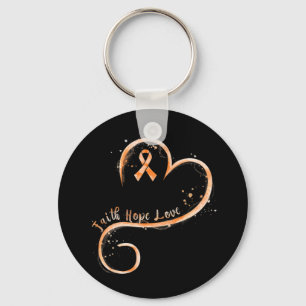 Porte-clés Faith Love Hope Courage Aml Leukemia Sensibilisati