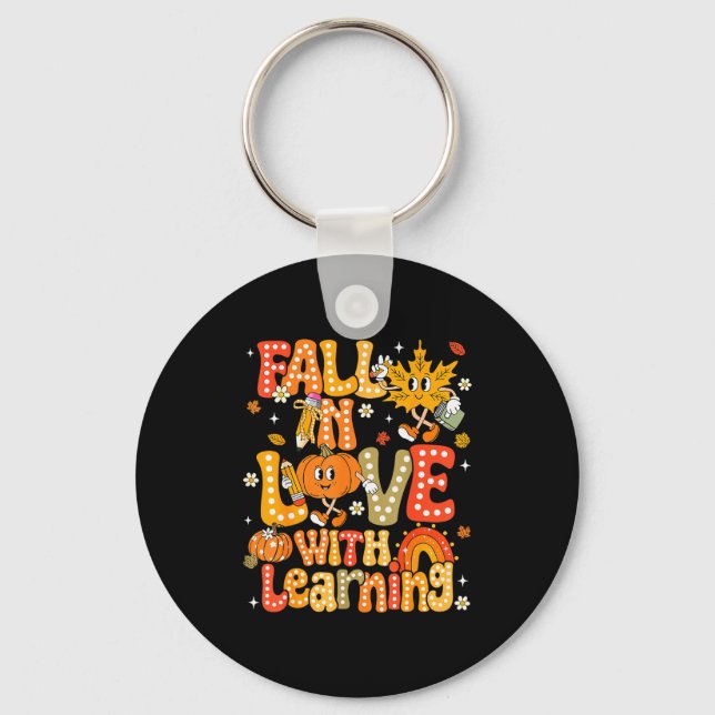 Porte-clés Fall In Love With Learning Autumn Thanksgiving Pum (Recto)