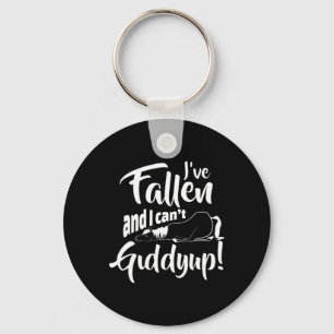 Porte-clés Fallen Et Je Ne Peux Pas Giddy Up Funny Horseback 