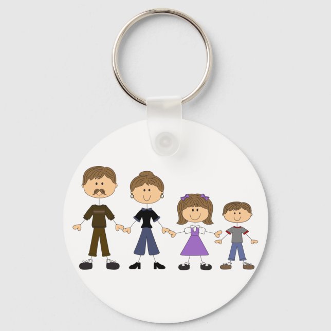 Porte-clés Famille de la figure Stick (Recto)