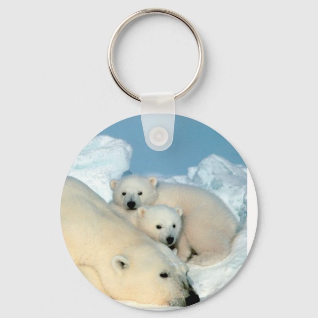 Porte-clés Famille d'ours polaires (Recto)