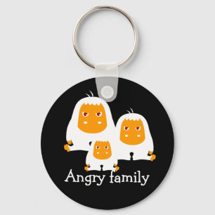 Porte-clés Famille en colère Singes design T-shirt