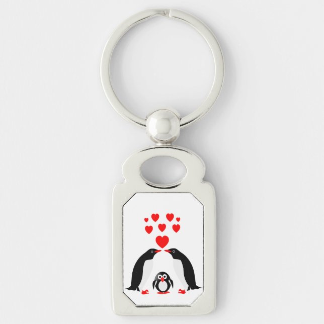 Porte-clés Famille Penguins (Devant)