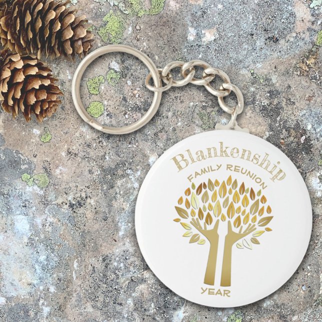 Porte-clés Famille Réunion mains haut Arbre Feuilles personna (Créateur téléchargé)