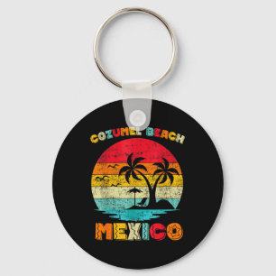 Porte-clés Famille Vintage Rétro Mexique Cozumel Plage Présen