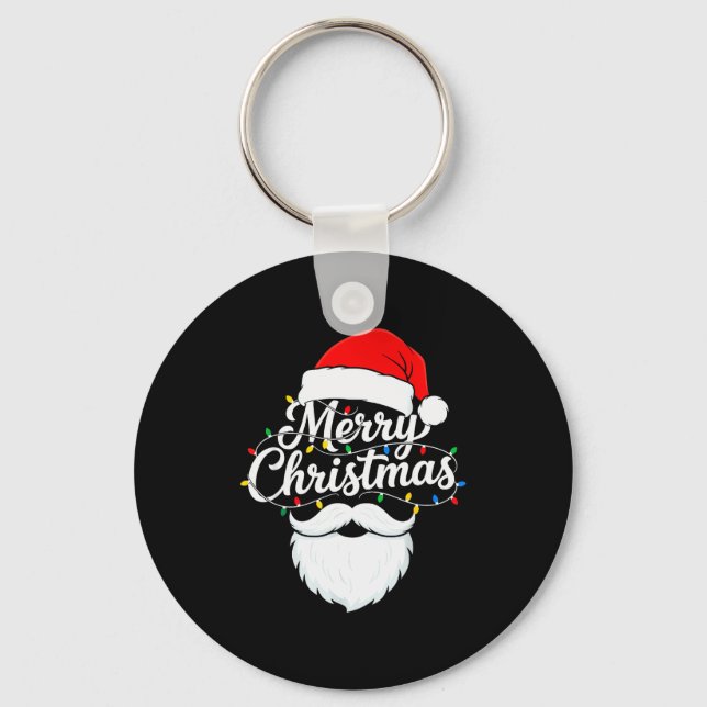 Porte-clés Family Christmas Santa Beard Xmas Matching Pajamas (Recto)