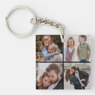 Porte-clés Family Instagram Collage photo 4 quatre photos