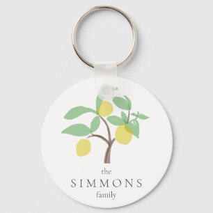 Porte-clés Family Lemon Fruit Tree Name