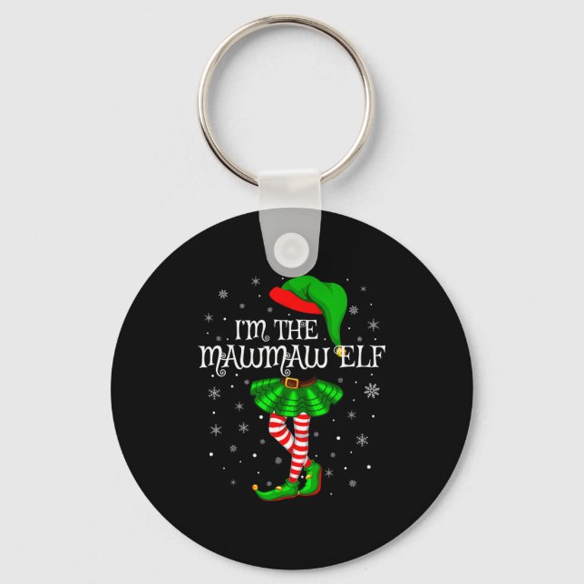 Porte-clés Family Matching Women Girls I'm The Mawmaw Elf Chr (Recto)