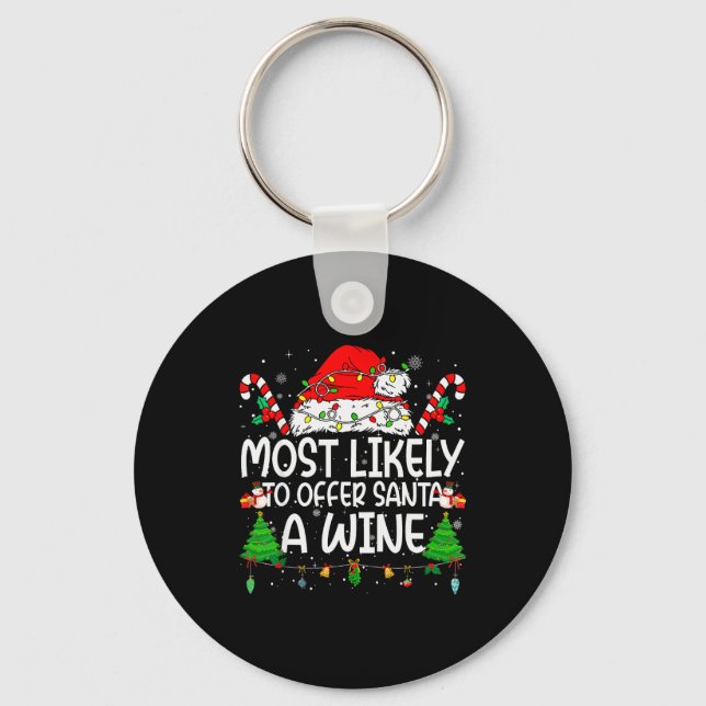 Porte-clés Family Matching Xmas Most Likely To Offer Santa A  (Recto)