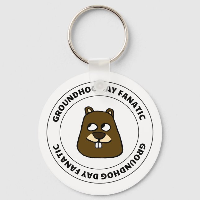 Porte-clés Fanatique du jour de la marmotte (Recto)
