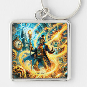 Porte-clés Fantastique Mignon Magicien du Temps Steampunk