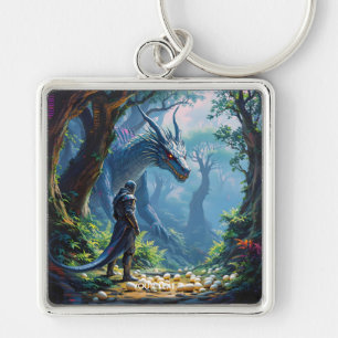Porte-clés Fantasy Cute Eggs Chevalier Dragon
