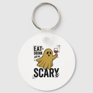 Porte-clés Fantôme d'Halloween Manger Boire Et Être Effrayant