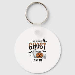 Porte-clés Fantôme d'Halloween Tous les fantômes m'aiment Fun
