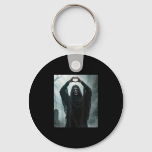 Porte-clés Fantôme drôle coeur mains visage effrayant hallowe