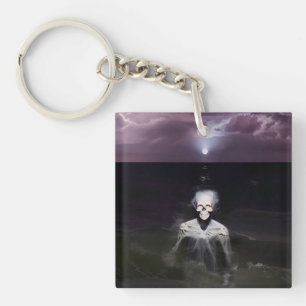 Porte-clés Fantôme en mer - Peinture à l'huile