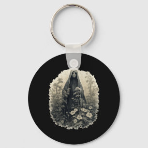 Porte-clés Fantôme Gothique Dans La Forêt Fantôme Floral Vint