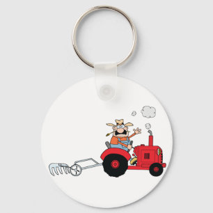 Porte-clés Farmer On A Tractor Keychain