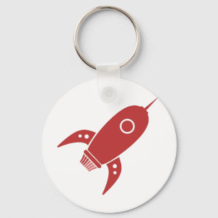 Porte-clés Fat Retro Rocket Ship Rouge