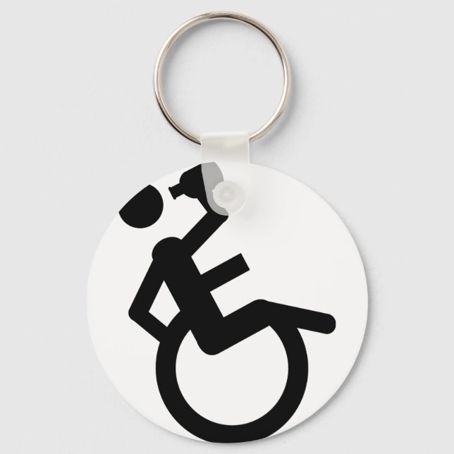 Porte-clés fauteuil roulant fauteuil roulant (Recto)