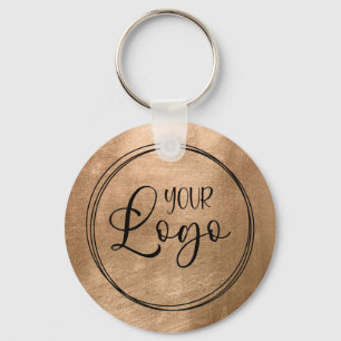 Porte-clés Faux Or Cuivre Feuille Votre Logo