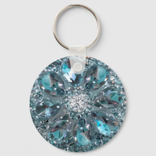 Porte-clés Faux Rhinestone Jewel Bling Glitzy