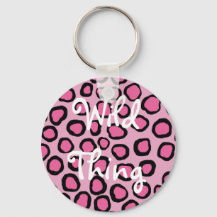 Porte-clés Faux Rose Zones Animales Imprimer Chose Sauvage