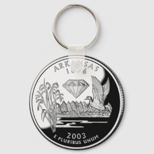Porte-clés Faux State Quarter Crater of Diamonds