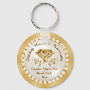 Porte-clés Faveurs Fêtes des mariées Élégantes, Mariage, Anni