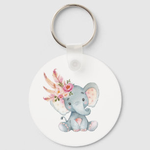 Porte-clés Faveurs florales d'anniversaire de porte - clé de
