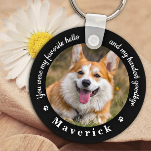 Porte-clés Favori Hello Hardest au revoir Photo Pet Memorial