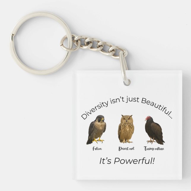 Porte-clés FDT Défendre la diversité Déclaration audacieuse (Devant)