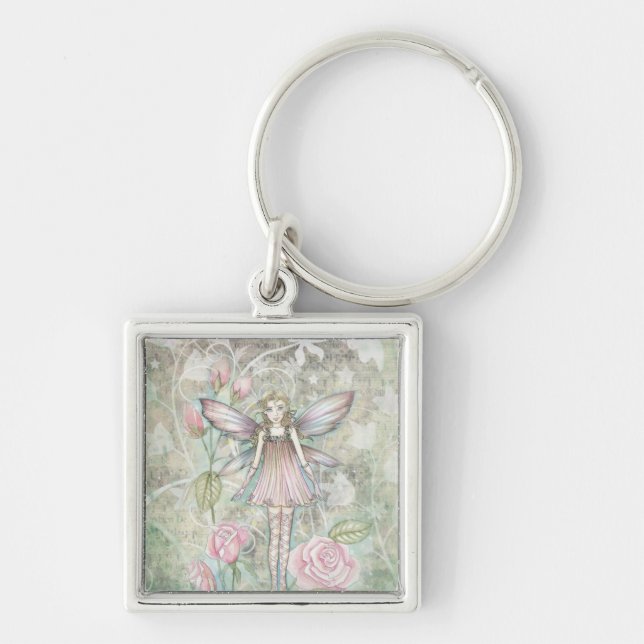 Porte-clés Fée de Rose Fantaisiste (Devant)
