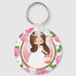 Porte-clés Fée rose Floral Porte - clé fille