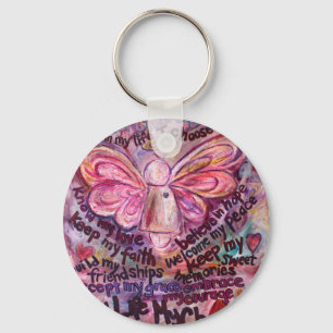 Porte-clés Feel My Beauty Pink Cancer Angel