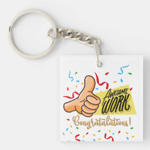 Porte-clés félicitations de travail impressionnantes