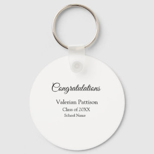 Porte-clés Félicitations diplômé ajouter le nom de l'école si