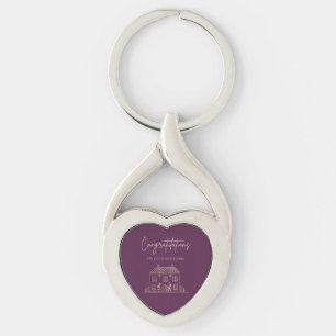 Porte-clés Félicitations Pour Votre Nouvelle Chaîne Clé Coeur